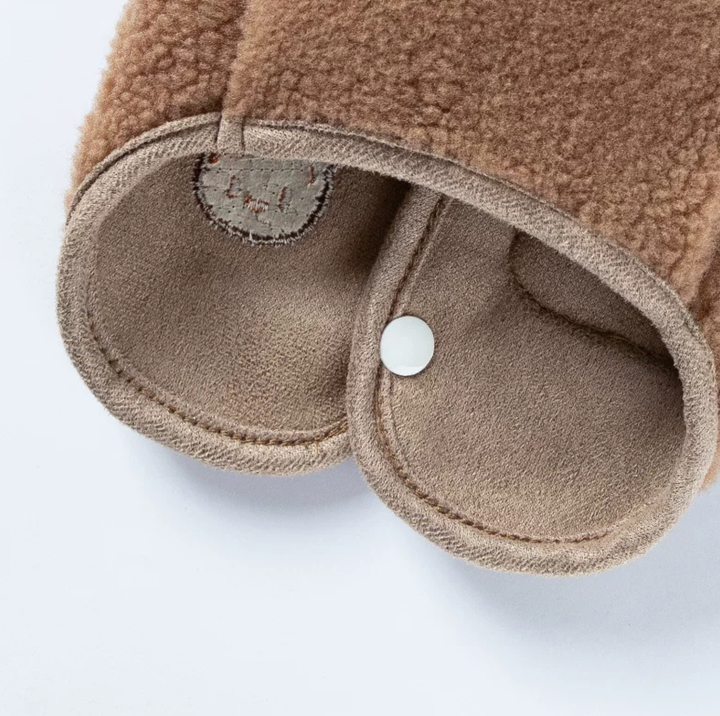 Bear Embroidered Teddy Fleece Pet Vest for Cats &amp; Small Dogs