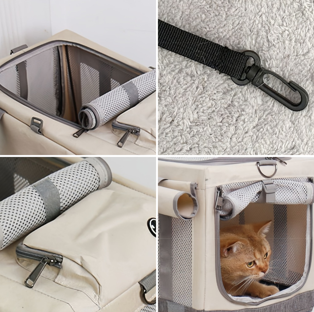 Oxford Boxy Pet Travel Tote Carrier for Cats &amp; Small Dogs