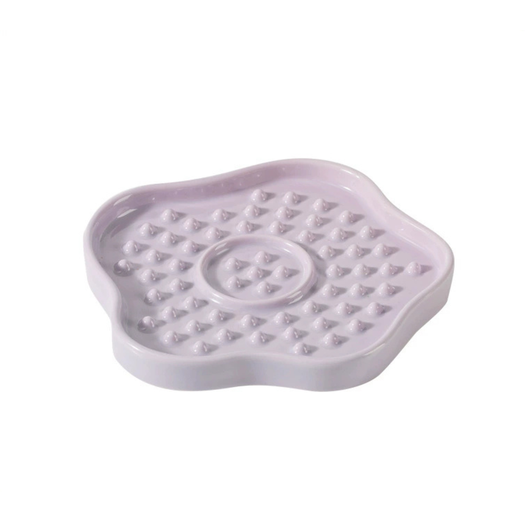 Petal Shaped Ceramic Pet Slow Feeder