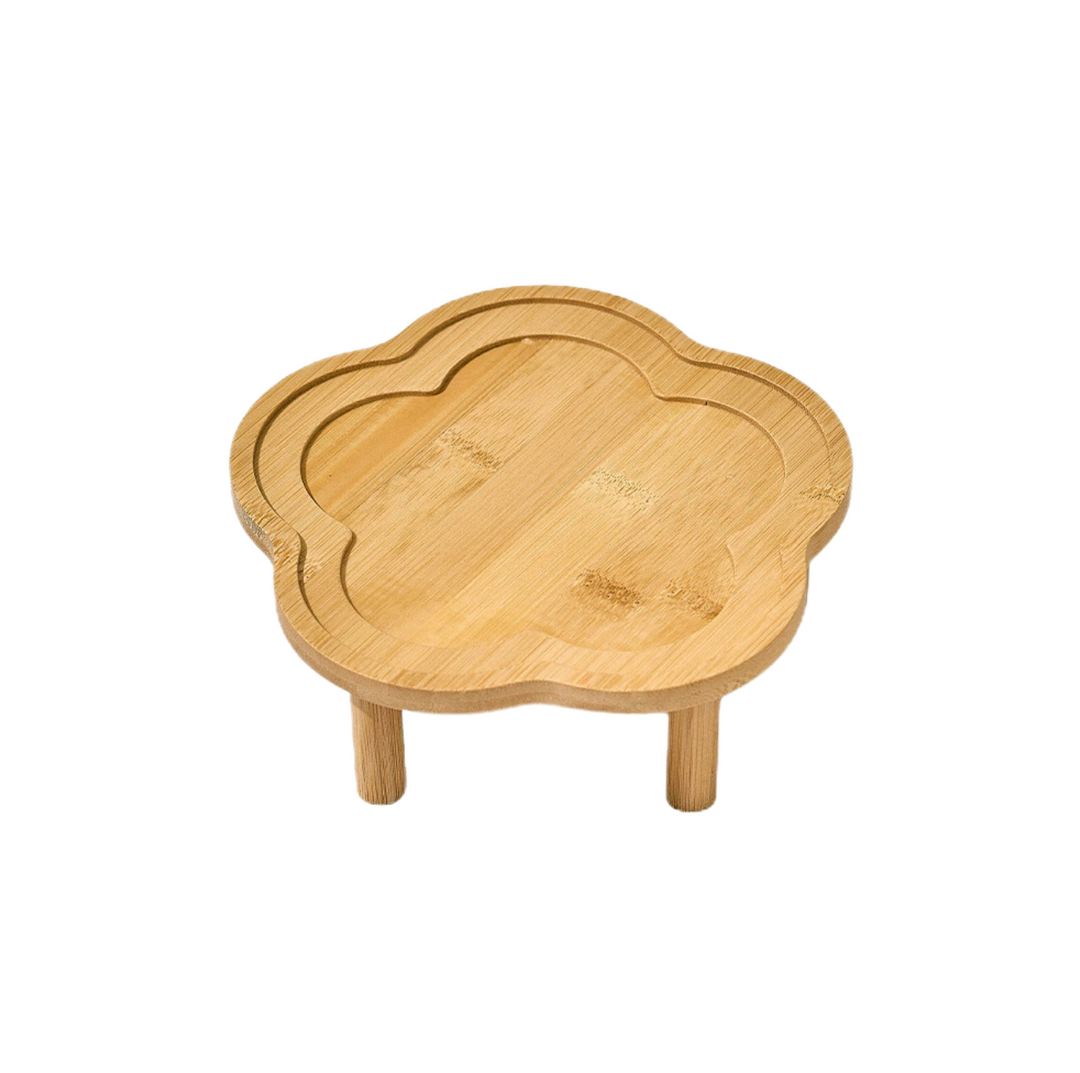 Plum Blossom-Shaped Ceramic Pet Bowl