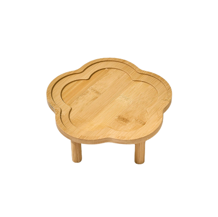 Plum Blossom-Shaped Ceramic Pet Bowl