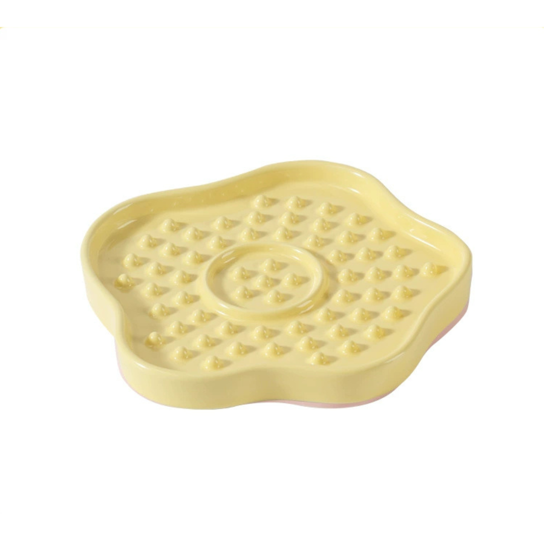Petal Shaped Ceramic Pet Slow Feeder