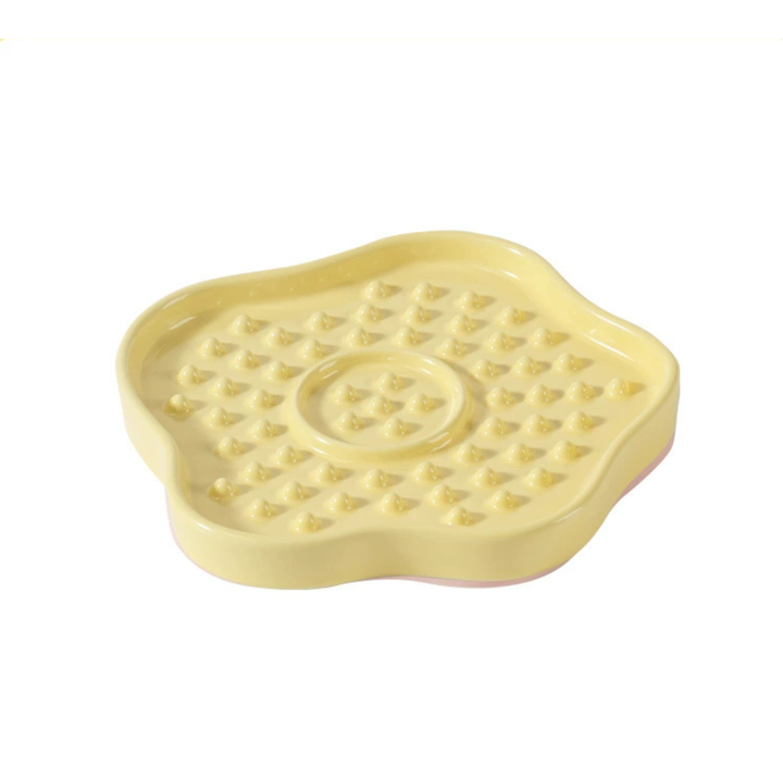 Petal Shaped Ceramic Pet Slow Feeder