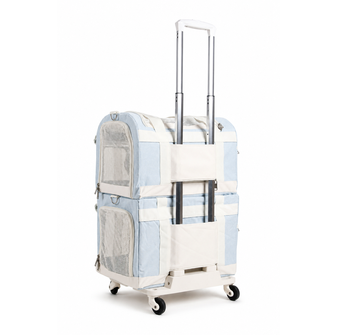 Double-Decker Detachable Pet Carrier Stroller
