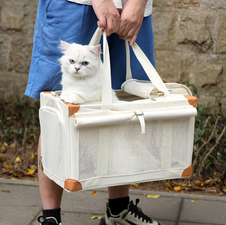 Oxford Boxy Pet Travel Tote Carrier for Cats &amp; Small Dogs