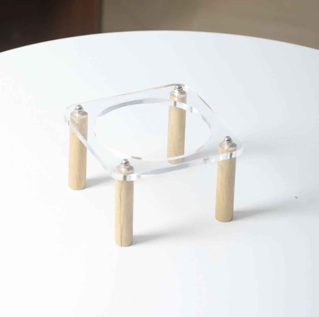 Ceramic Slow Feeder Bowl / Water Bowl with Optional Acrylic Stand