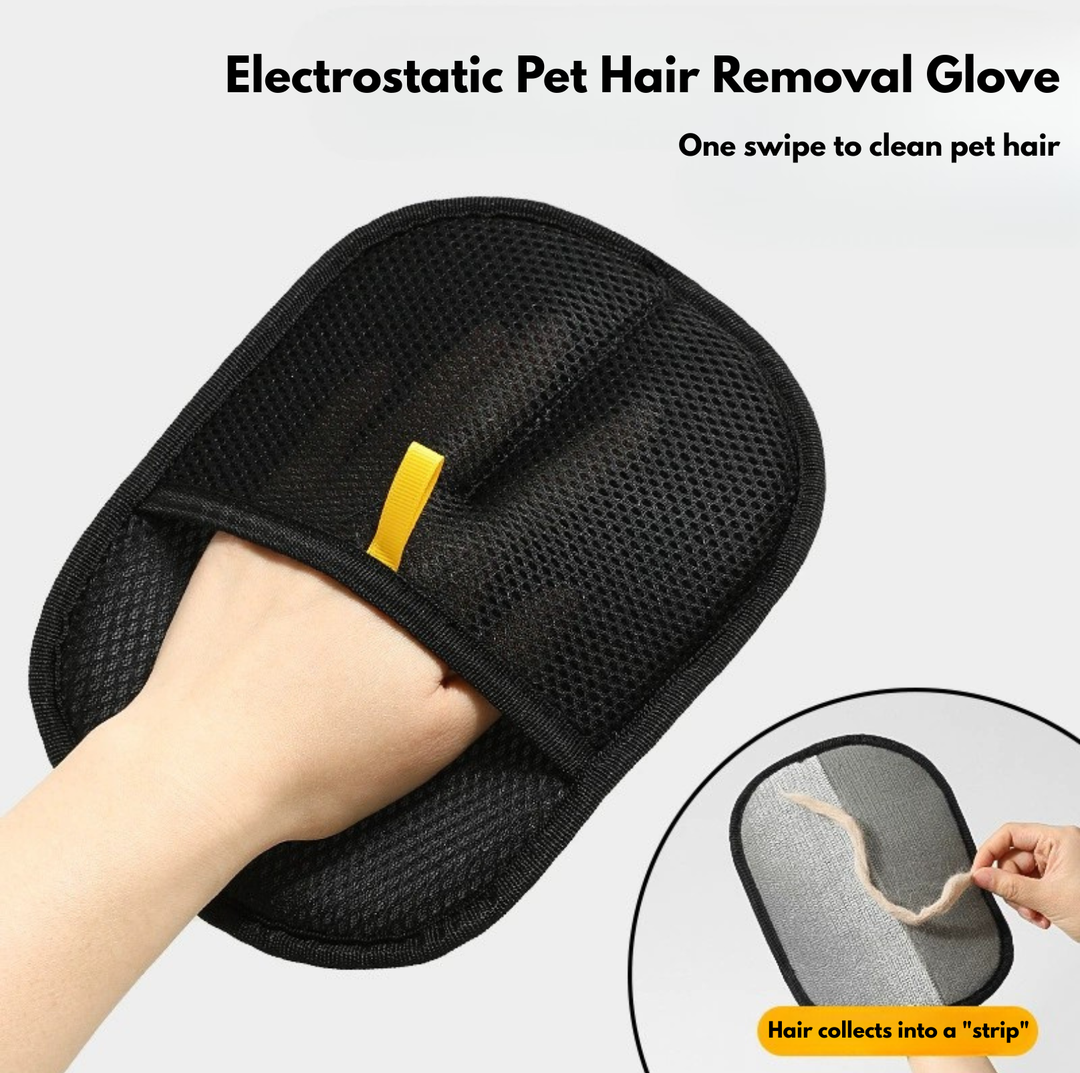 Electrostatic Pet Hair Removal Glove for Clothing, Sofas &amp; Pet Furniture