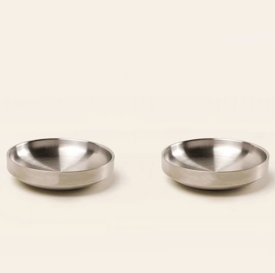 304 Stainless Steel Pet Food Bowl with Clear Acrylic Stand