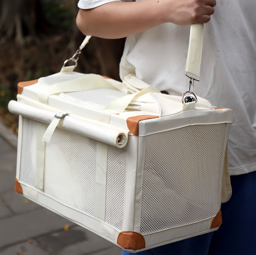 Oxford Boxy Pet Travel Tote Carrier for Cats &amp; Small Dogs