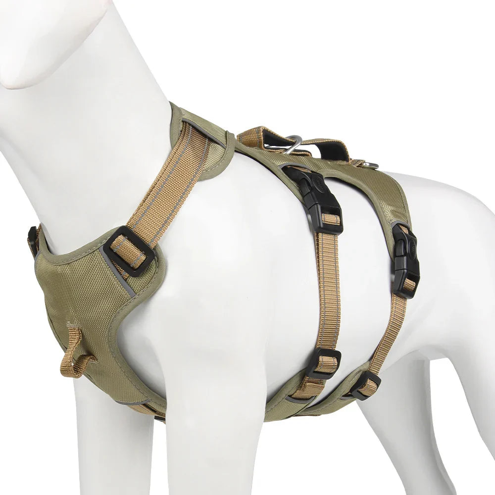 Reflective Anti-Pull Dog Harness – GripGuard Comfort