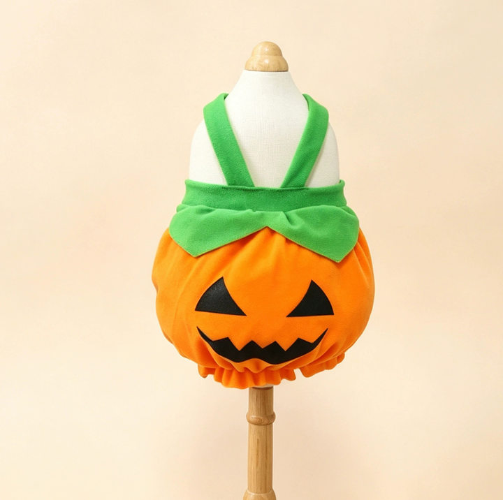 Halloween Pumpkin Pet Costume with Shoulder Straps