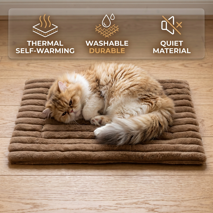 Self-Warming Pet Mat for Cats &amp; Dogs – Quiet, Non-Slip &amp; Electricity-Free