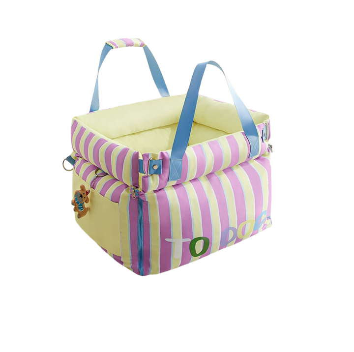 Water-Resistant Convertible Pet Car Seat and Bed with Safety Clip