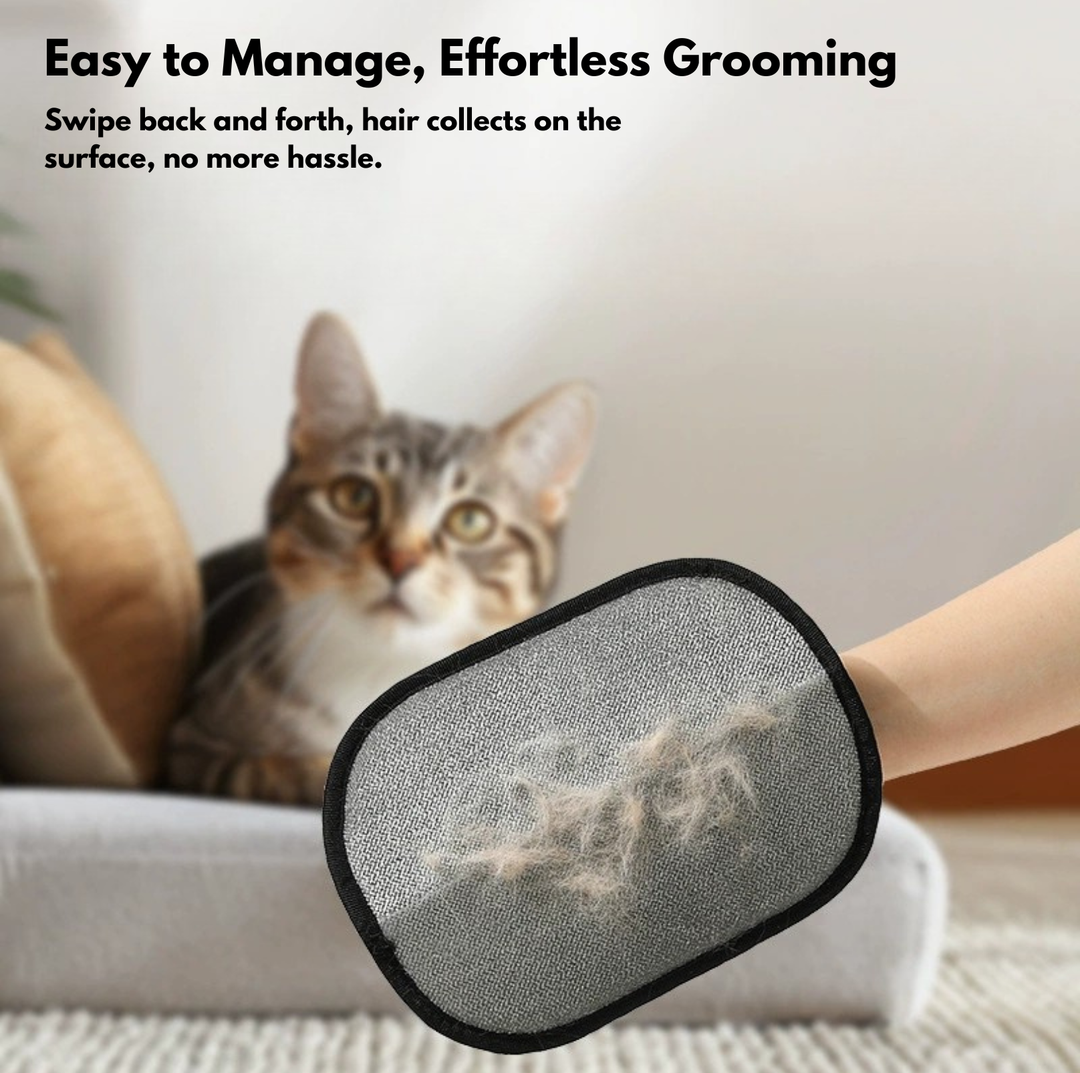 Electrostatic Pet Hair Removal Glove for Clothing, Sofas &amp; Pet Furniture