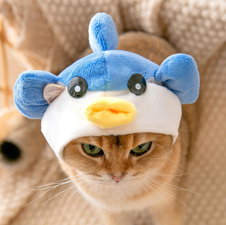 3D Cartoon Animal Velvet Pet Headdress for Festivals &amp; Parties