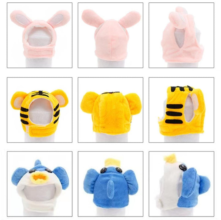 3D Cartoon Animal Velvet Pet Headdress for Festivals &amp; Parties