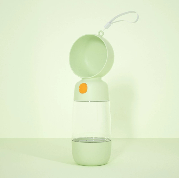 On-the-Go Portable Pet Water Bottle with Food Storage for Dogs &amp; Cats
