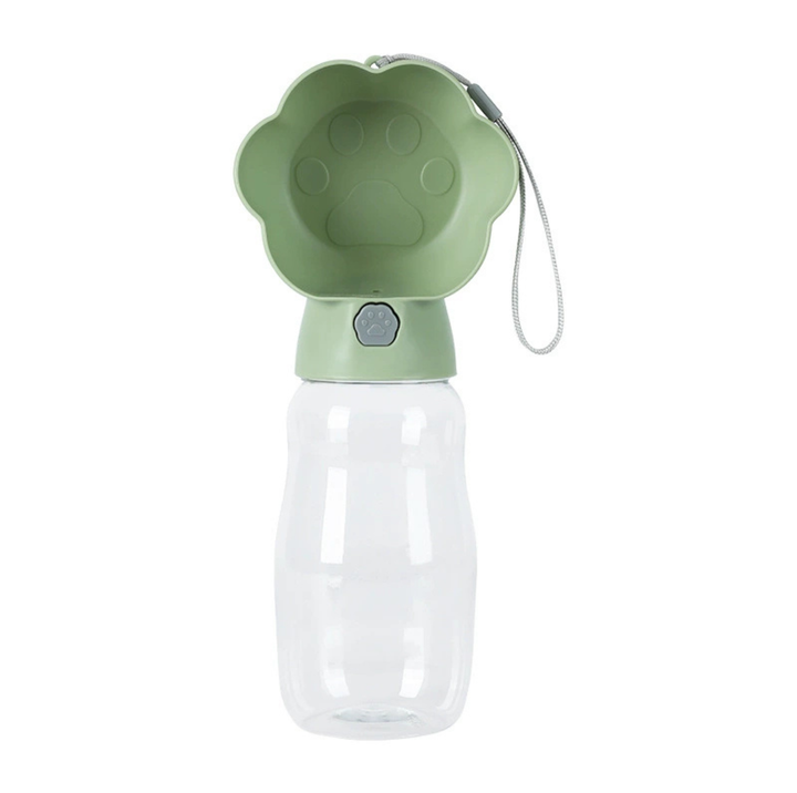 Paw-Shaped Portable Pet Water &amp; Food Bottle – 2-in-1 Travel Dispenser