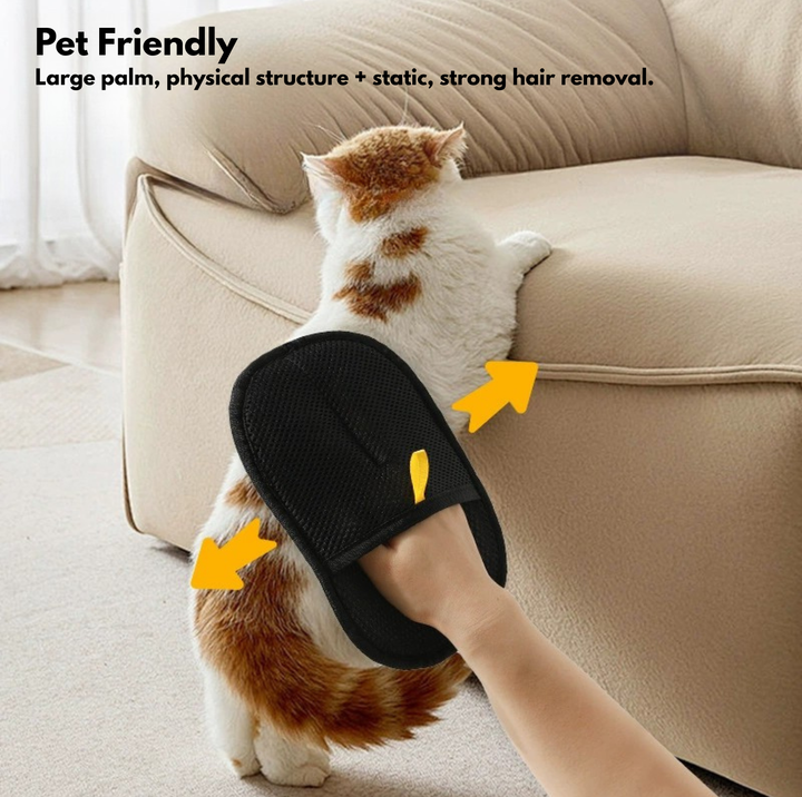 Electrostatic Pet Hair Removal Glove for Clothing, Sofas &amp; Pet Furniture