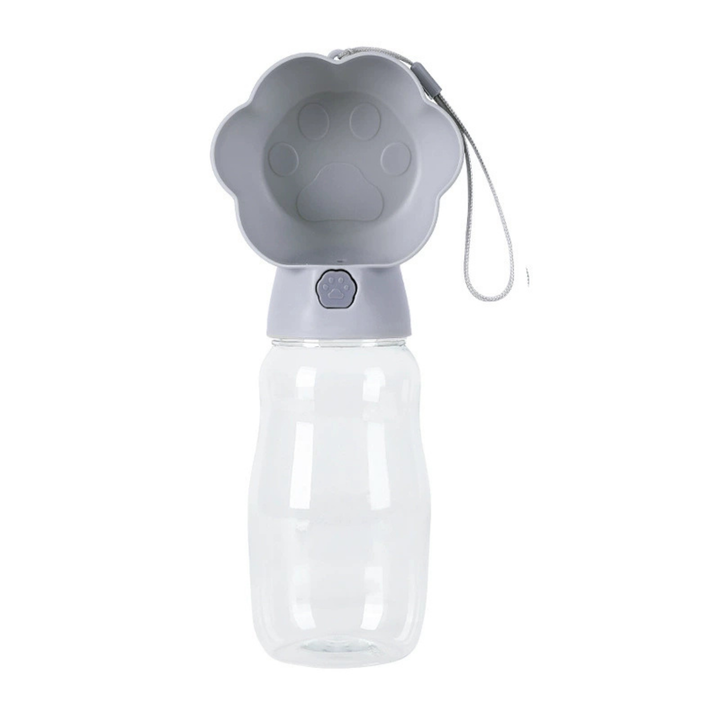 Paw-Shaped Portable Pet Water &amp; Food Bottle – 2-in-1 Travel Dispenser