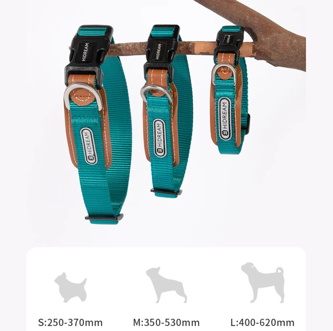 Hidream Adjustable Nylon Dog Collar with Quick-Release Buckle