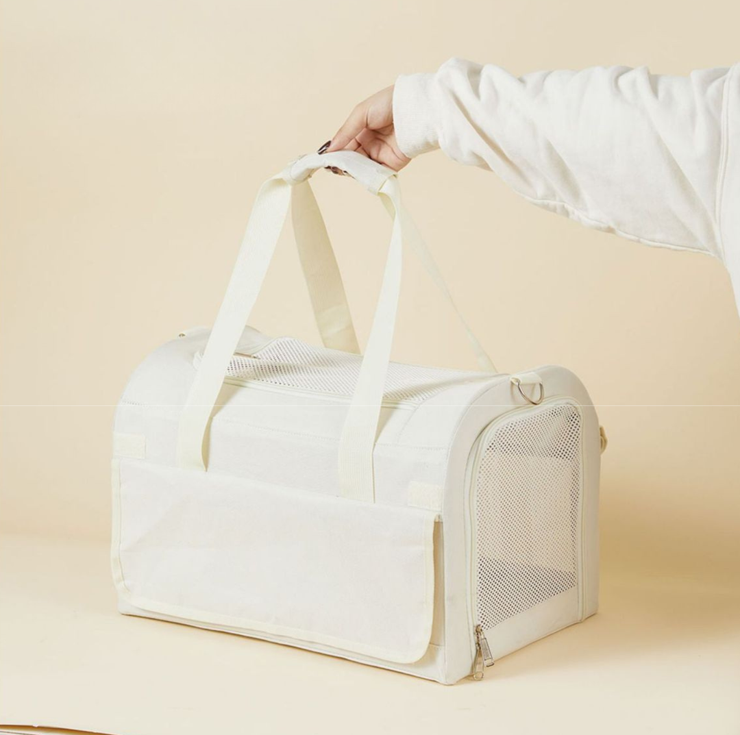 Oxford Dome Pet Travel Carrier with Side Opening for Cats &amp; Small Dogs