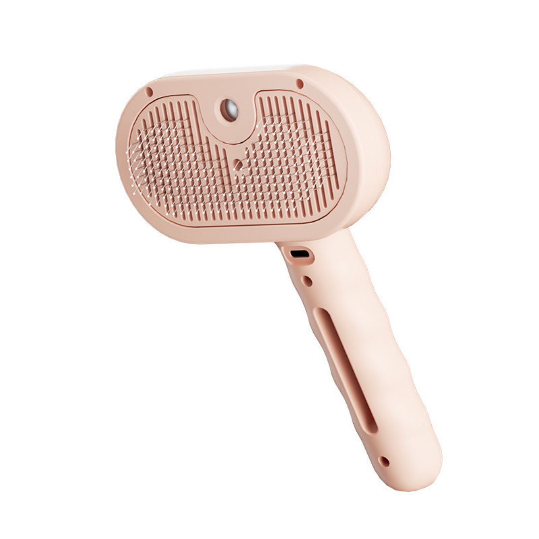 Premium pet brush with steam function