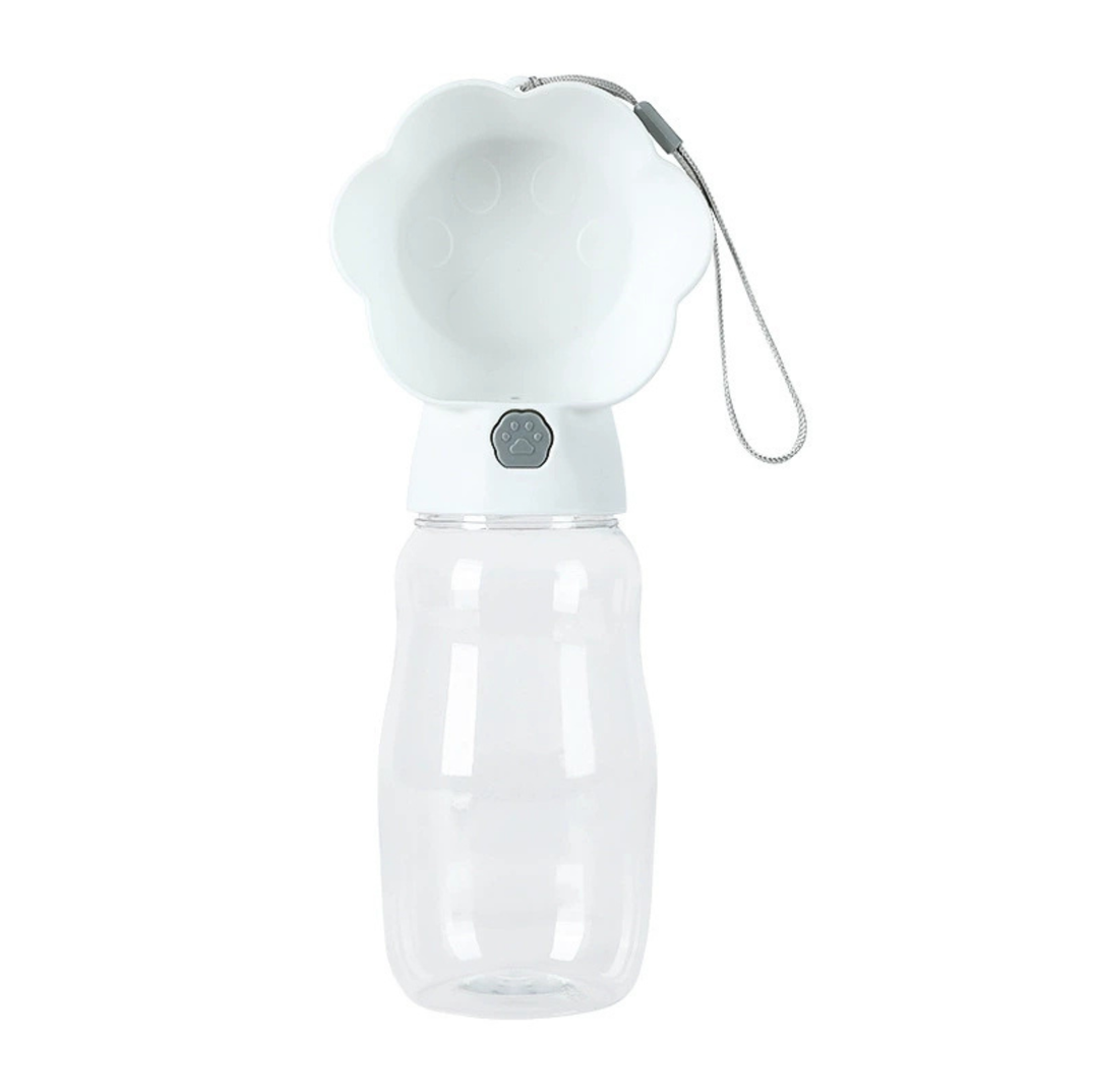 Paw-Shaped Portable Pet Water &amp; Food Bottle – 2-in-1 Travel Dispenser