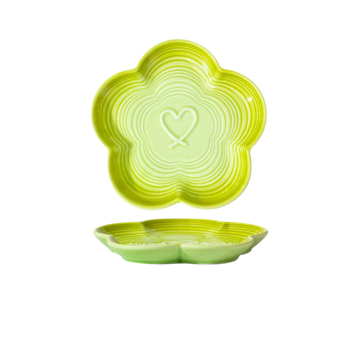 Plum Blossom-Shaped Ceramic Pet Bowl