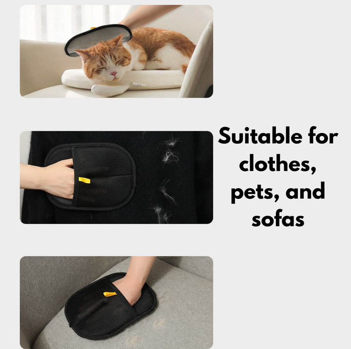 Electrostatic Pet Hair Removal Glove for Clothing, Sofas &amp; Pet Furniture
