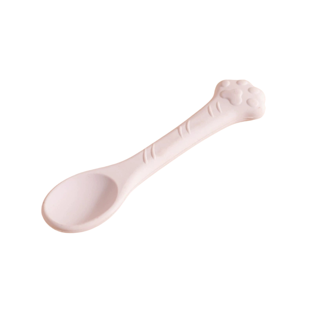 Paw-Shaped Colourful Silicone Pet Feeding Spoon