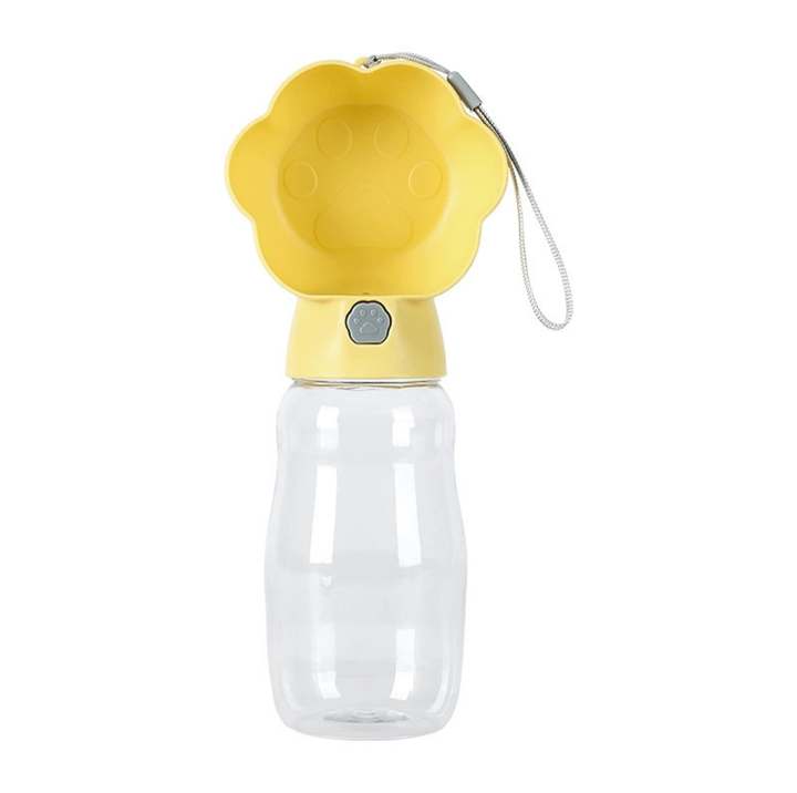 Paw-Shaped Portable Pet Water &amp; Food Bottle – 2-in-1 Travel Dispenser