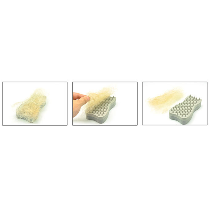 Dual-Sided Silicone Grooming and Lint Remover for Pets and Home