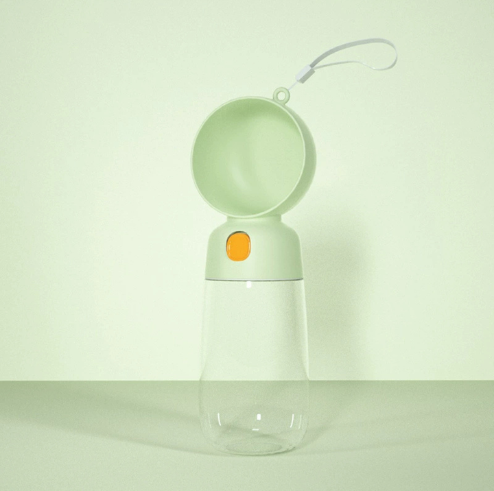 On-the-Go Portable Pet Water Bottle with Food Storage for Dogs &amp; Cats