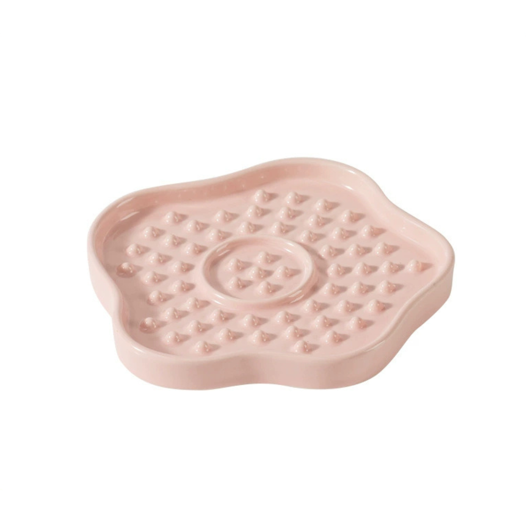 Petal Shaped Ceramic Pet Slow Feeder