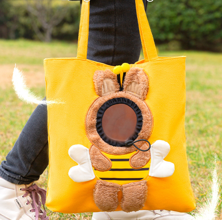 Cute Canvas Pet Carrier Tote Bag