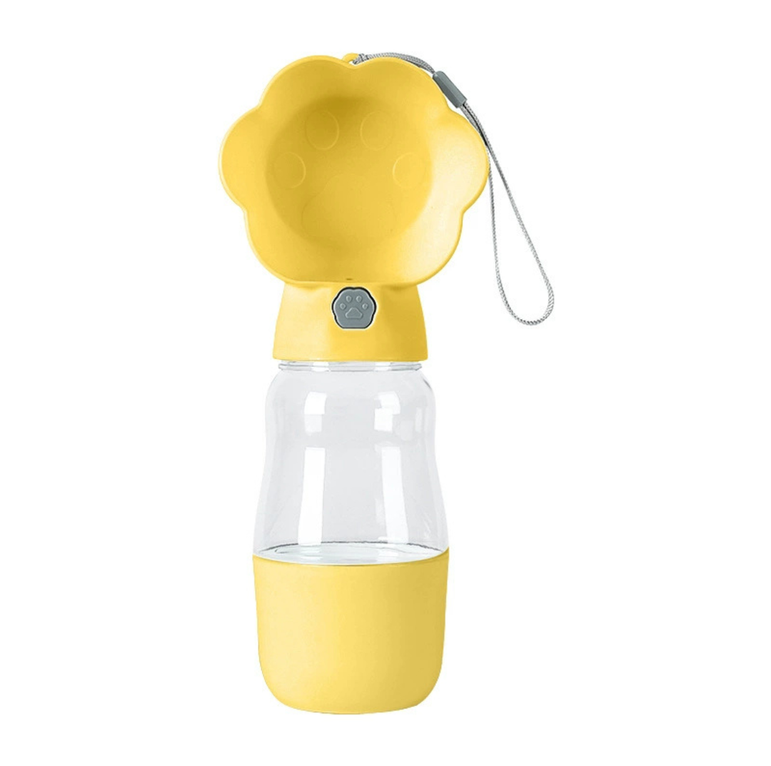 Paw-Shaped Portable Pet Water &amp; Food Bottle – 2-in-1 Travel Dispenser