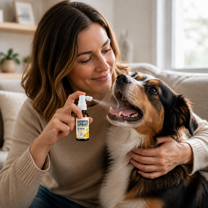 Brushless Tartar Control Dental Spray for Dogs – Helps Reduce Plaque &amp; Freshen Breath