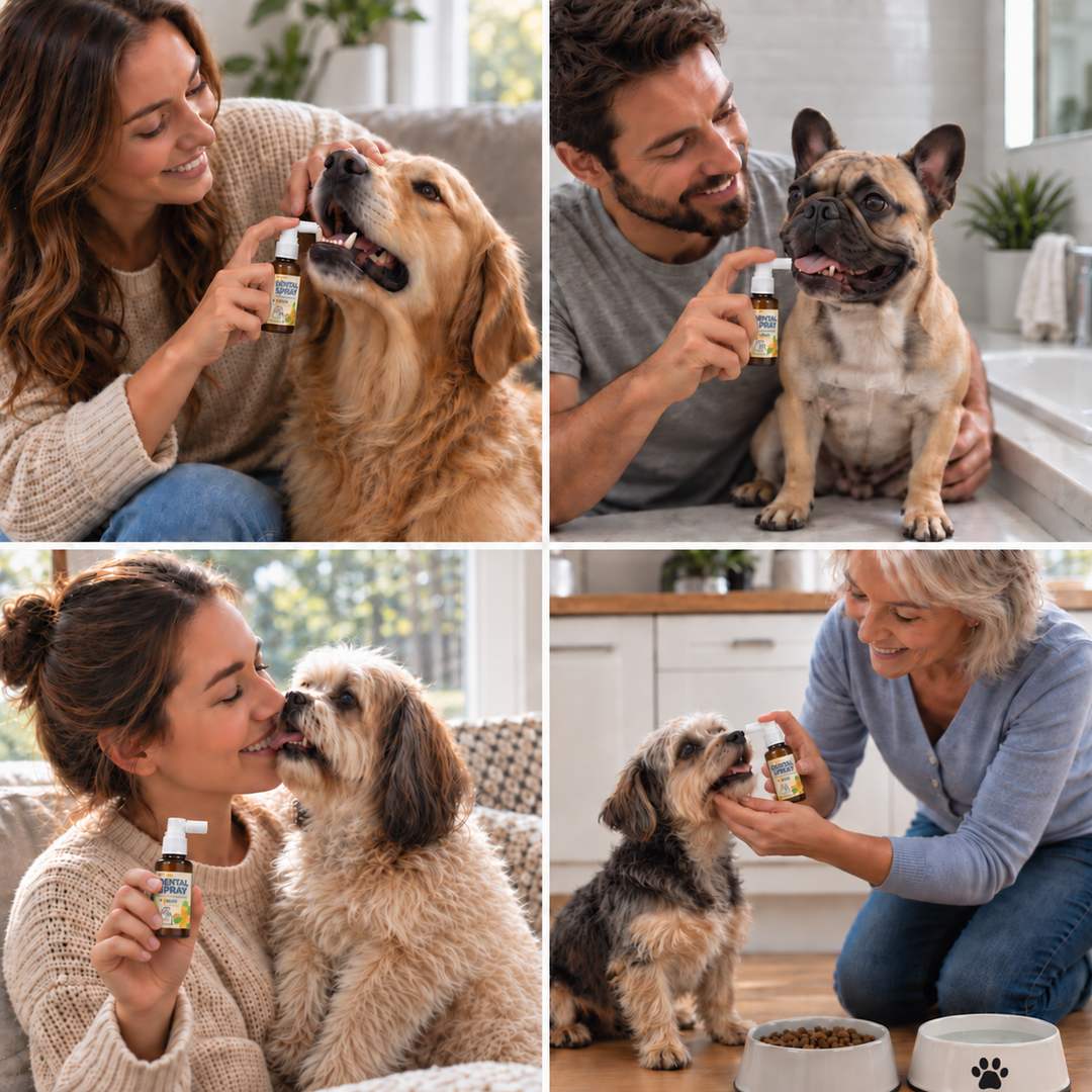 Brushless Tartar Control Dental Spray for Dogs – Helps Reduce Plaque &amp; Freshen Breath