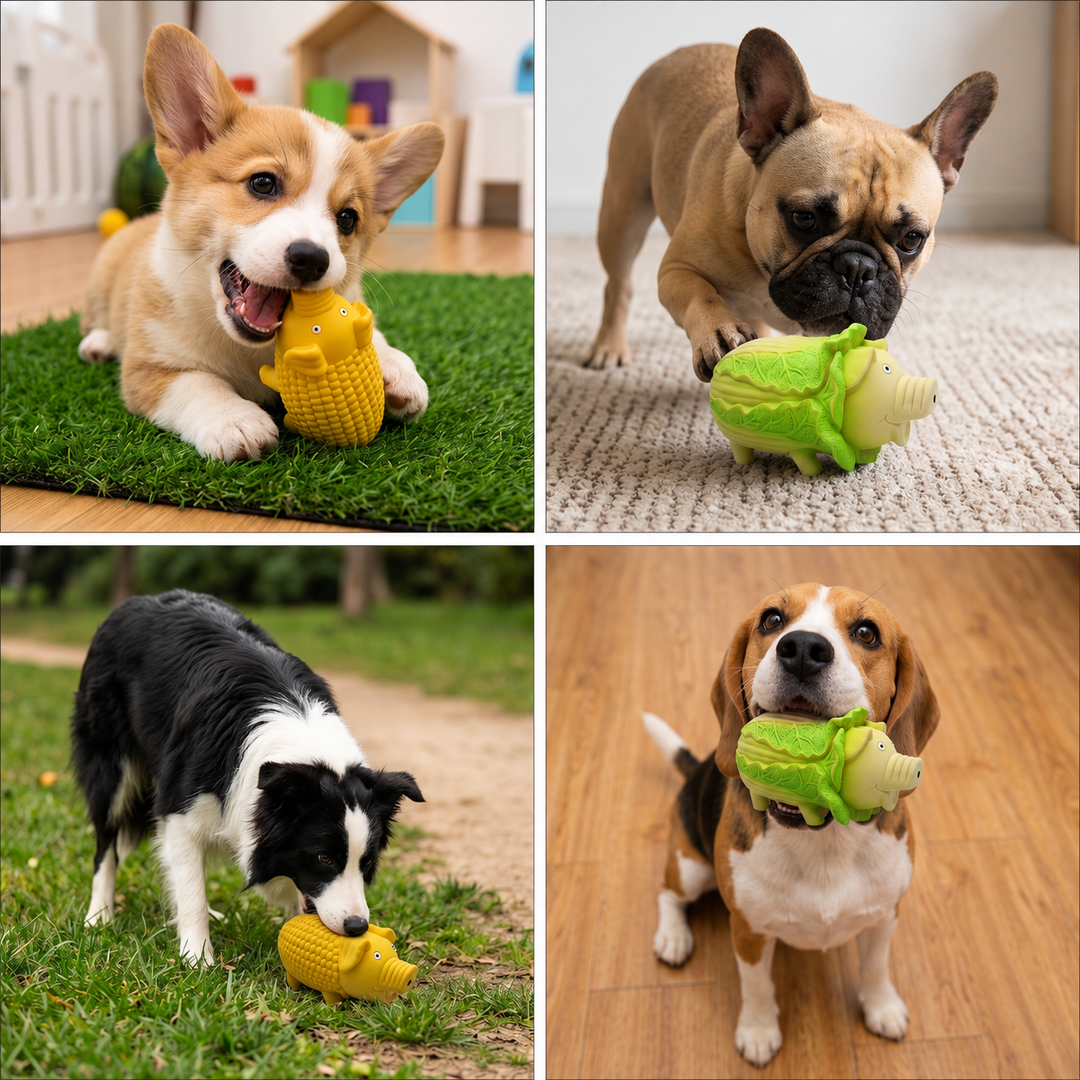 Durable Squeaky Latex Farm Animal Dog Toy