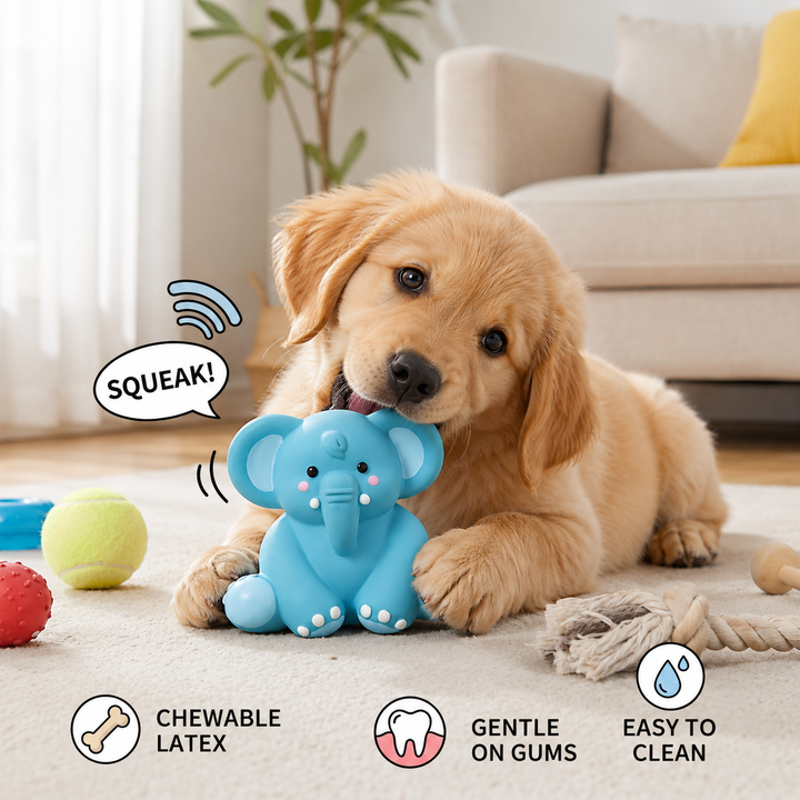 Cute Latex Chew &amp; Squeak Dog Toy