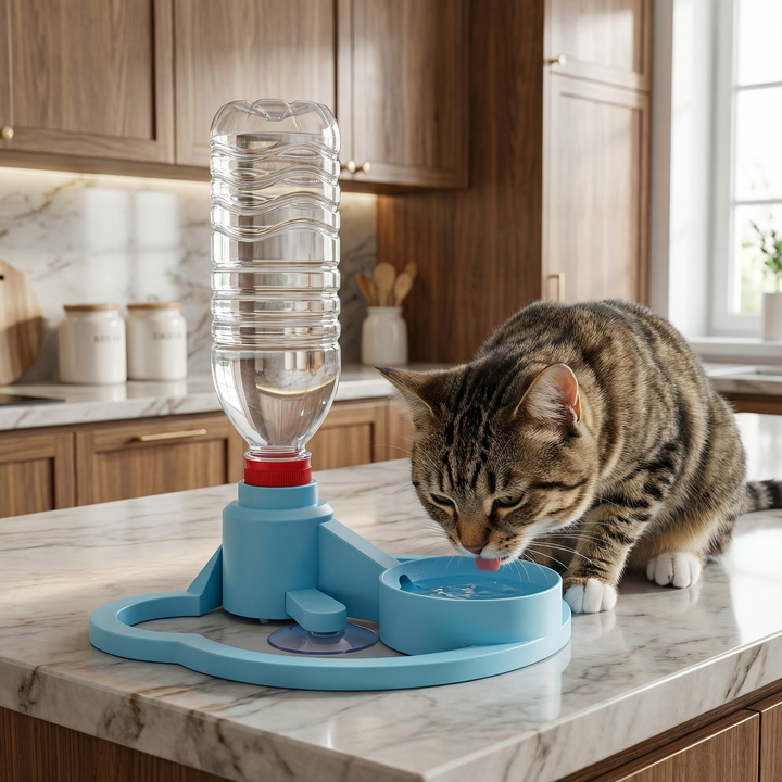 Automatic Pet Water Dispenser – No Power Required, Spill-Proof &amp; Travel-Friendly