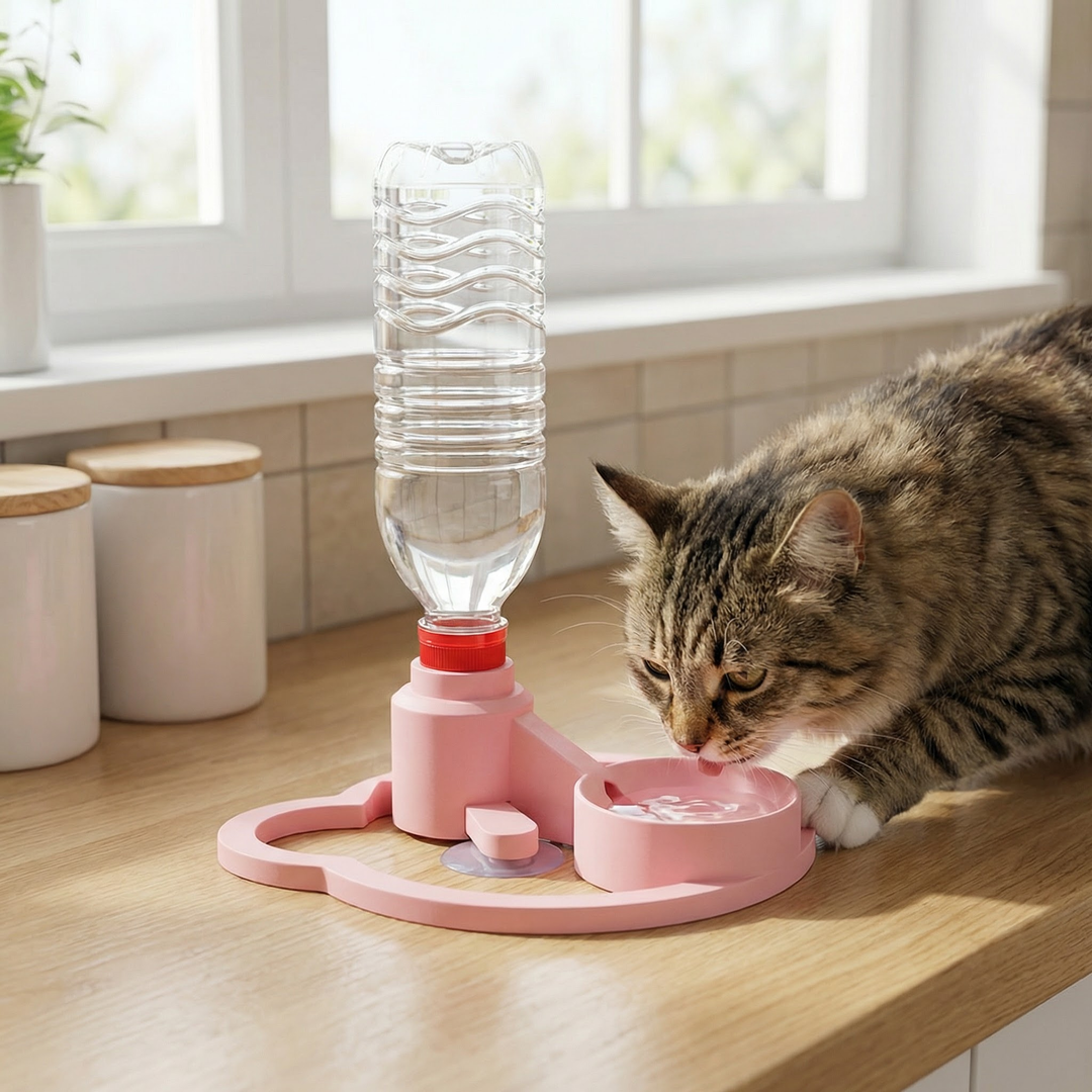 Automatic Pet Water Dispenser – No Power Required, Spill-Proof &amp; Travel-Friendly