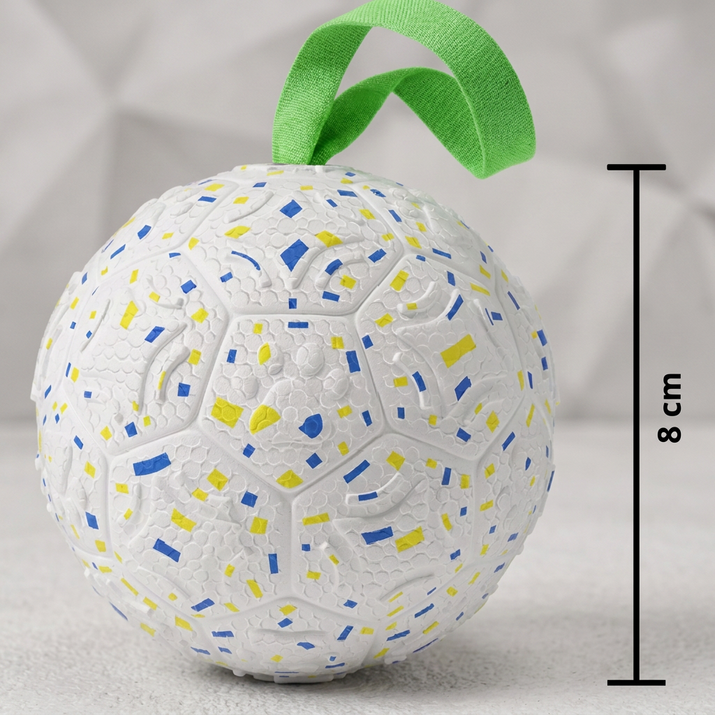 Indestructible Squeaky Dog Ball – Bite-Resistant Interactive Tug &amp; Fetch Toy