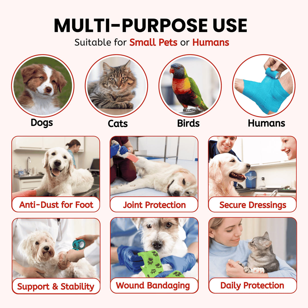 Self-Adhesive Pet Bandage Wrap for Hot Pavement &amp; Snow Protection