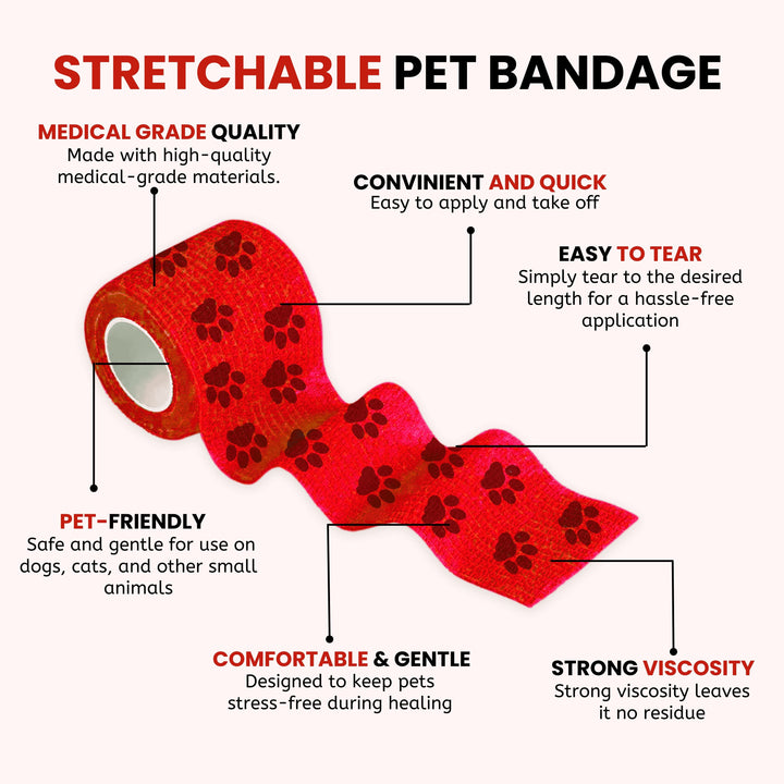 Self-Adhesive Pet Bandage Wrap for Hot Pavement &amp; Snow Protection