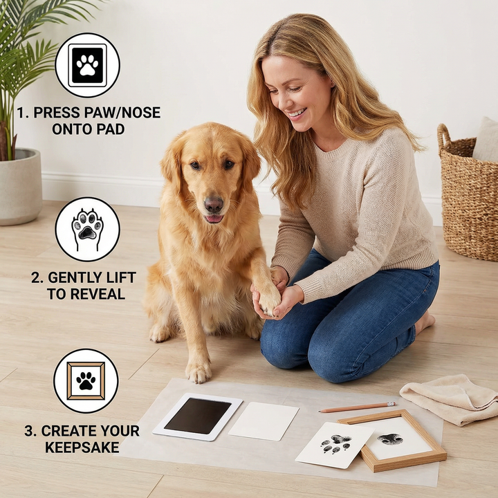 Pet Paw &amp; Nose Print Kit – DIY Keepsake for Dogs