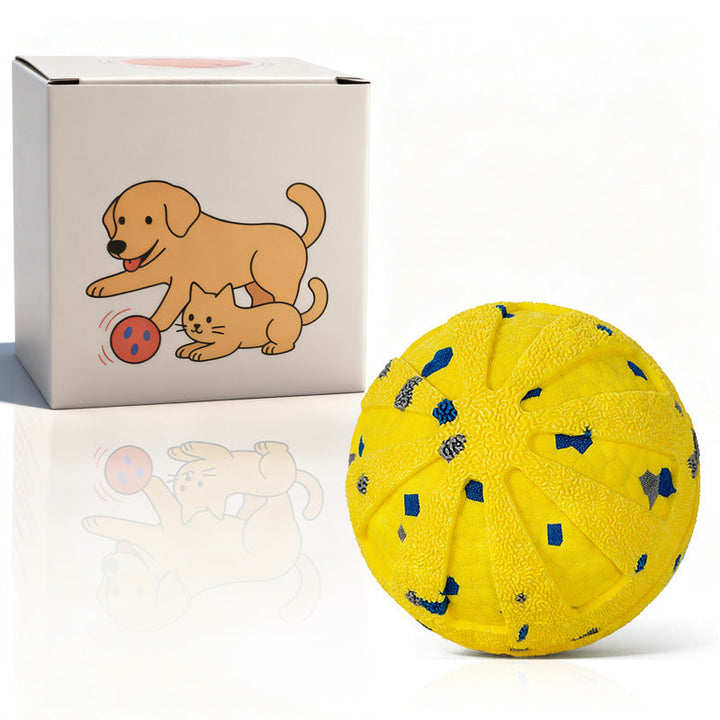 Interactive Rechargeable Dog Ball – Smart Rolling &amp; Dental Chew Toy