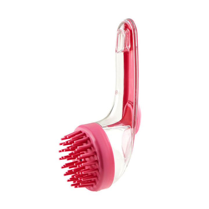 2-in-1 Silicone Pet Bath &amp; Massage Brush with Shampoo Dispenser