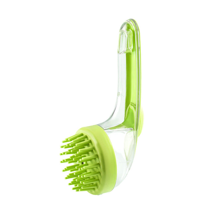 2-in-1 Silicone Pet Bath &amp; Massage Brush with Shampoo Dispenser